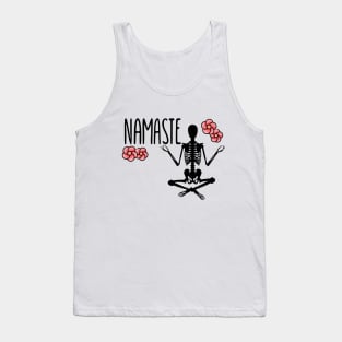 NAMASTE Skeleton Yogist - Flowers Tank Top